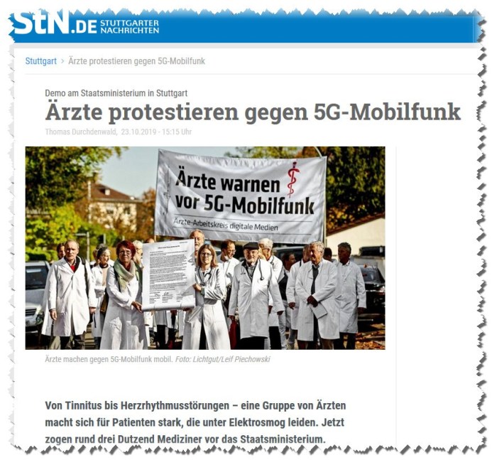 Artsen protesteren tegen 5G.. Wat ’n dommies..???