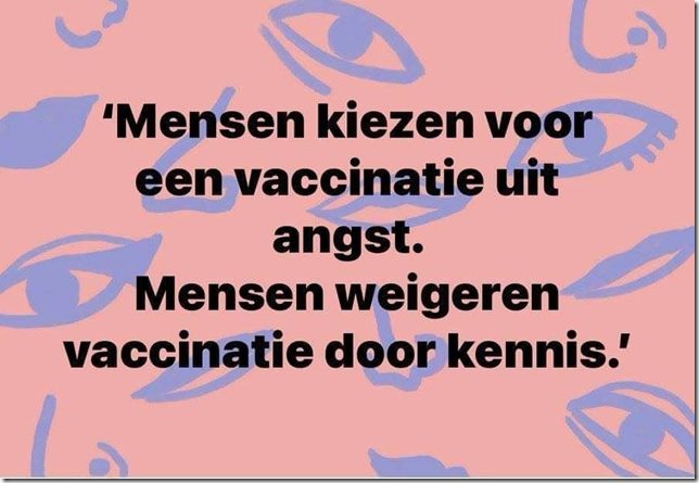 Mensen zeggen:‘Ik heb mijn vaccin gehad en voel me prima