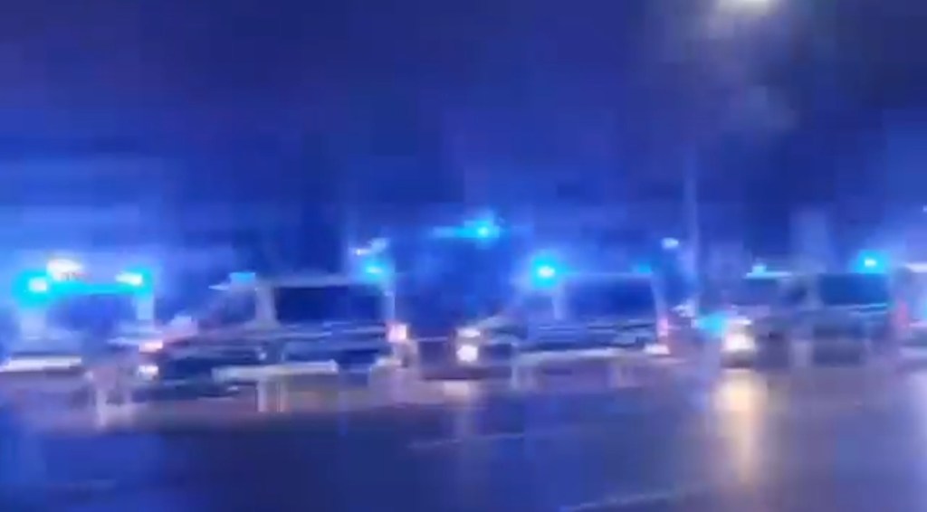 Politie Duitsland demonstreert tegen corona&nbsp;beleid.